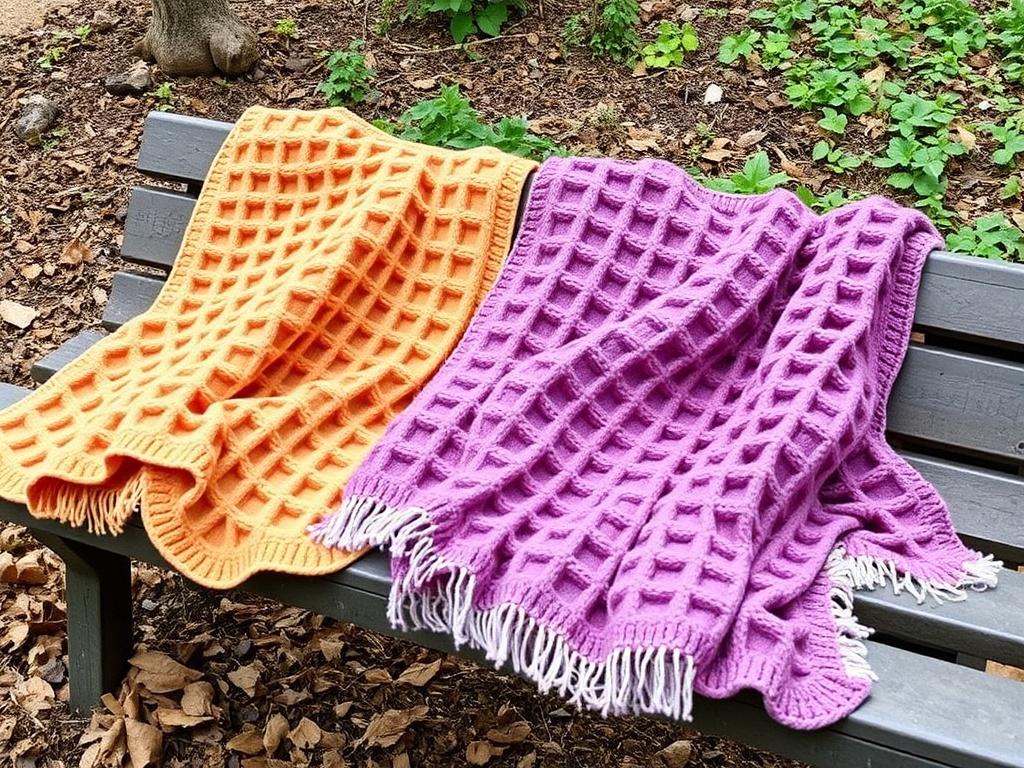 Вафельные пледы: легкая текстура, уютные вечера и практичные решения для дома